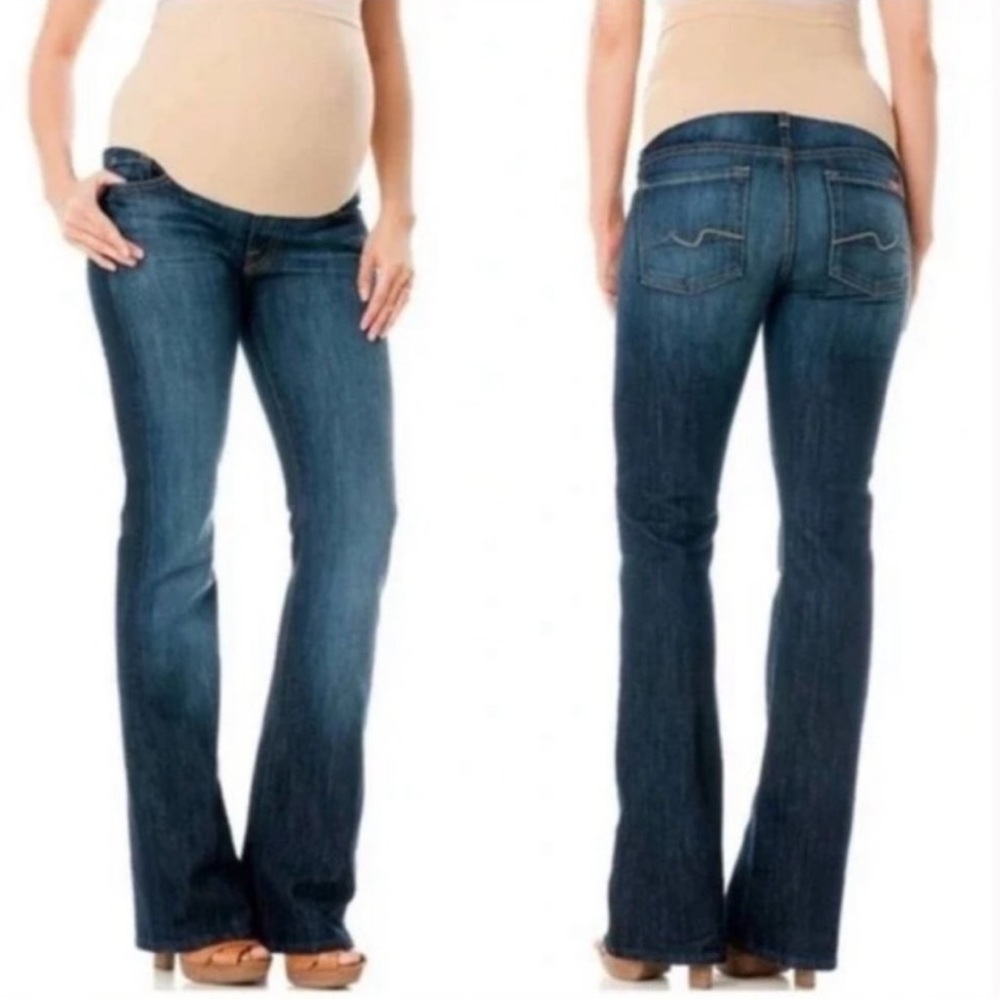 7 for All Mankind Vintage Secret Belly Bootcut Maternity Jeans Size 29